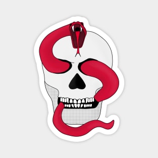 Red Serpent and the Skull Magnet