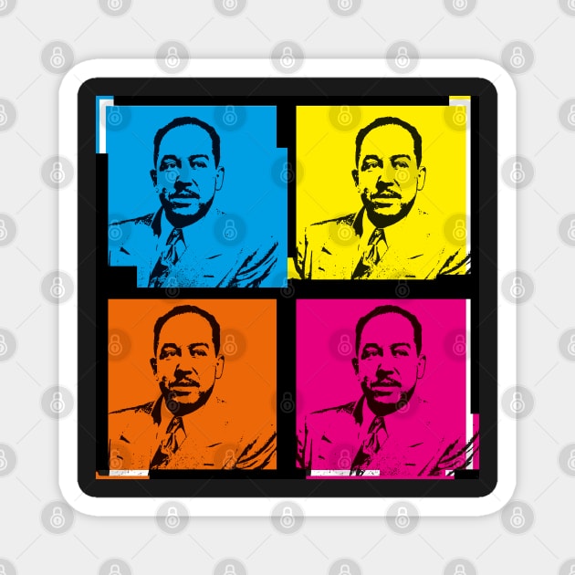 Langston Hughes - Poet - Colourful, pop art style design Magnet by CliffordHayes