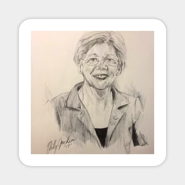 Elizabeth Warren Portrait Magnet by cindybrady1986