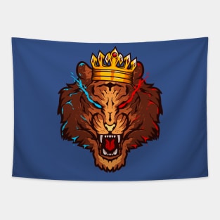 Tiger Head Crown Tapestry