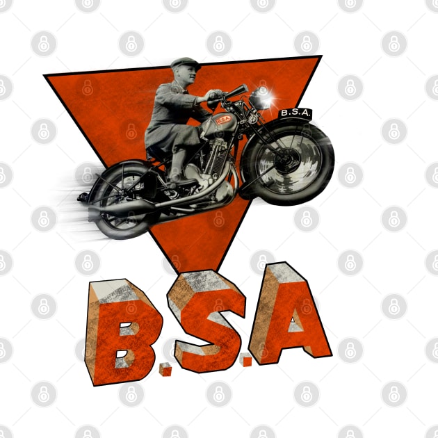 Vintage BSA Motorcycle Advertising by MotorManiac