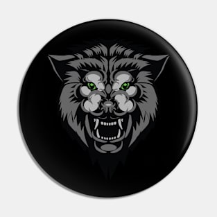 Angry Wolf Furious Beast Pin