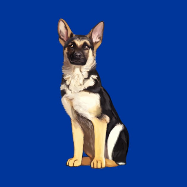 German Shepherd in Portrait by PenguinCornerStore