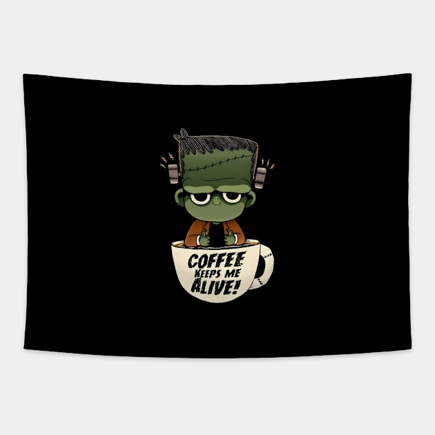 Coffee Keeps Me Alive Tapestry by spookycat