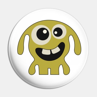 Funny cartoon colorful monster Pin