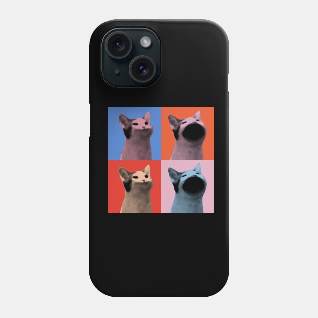 Popping Cat Pop Art Phone Case by AquarellChill