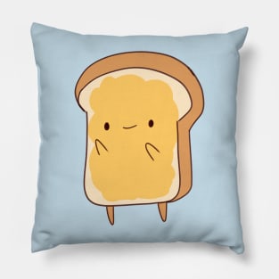 Bread slice and jam illustration Pillow