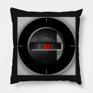 Futuristic Red Cube Art Pillow