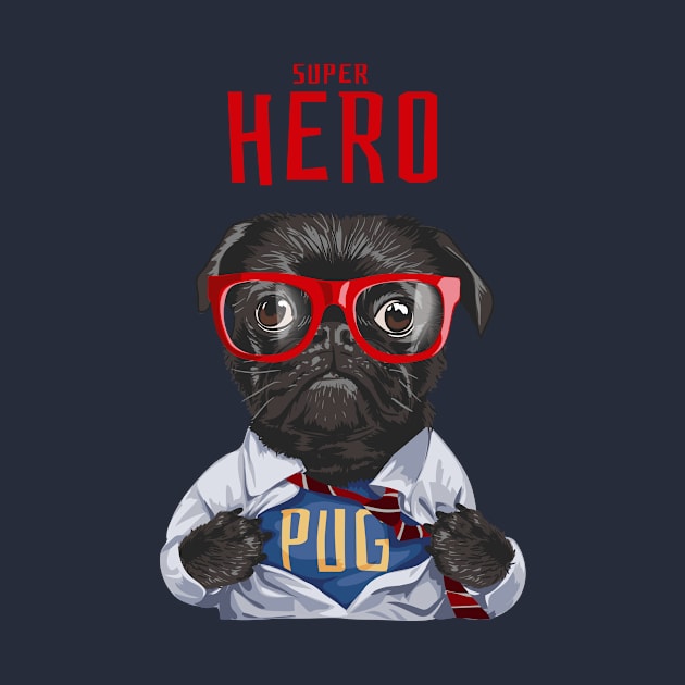 Super Hero Pug by AST