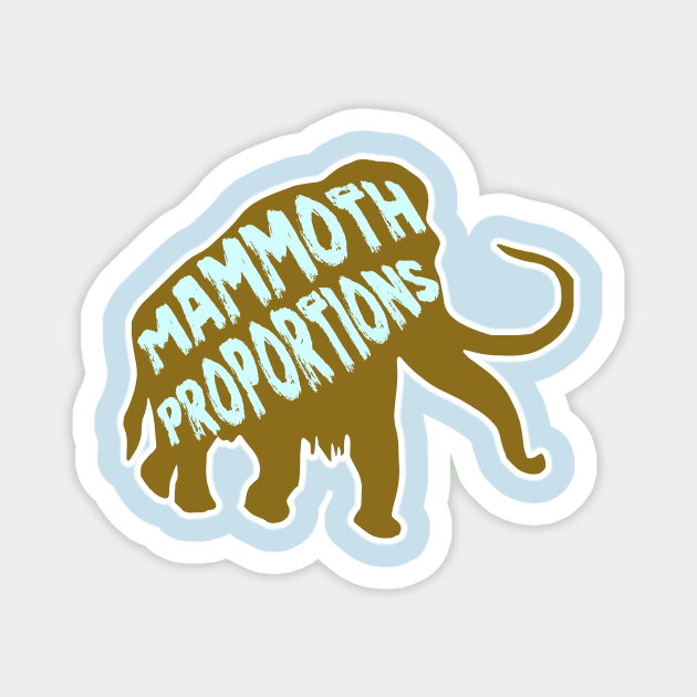 Woolly Mammoth Proportions Ice Age Elephant Mastadon Magnet by Grassroots Green