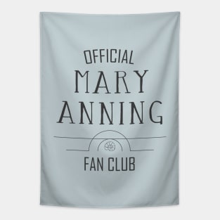 Science and Paleontology: Mary Anning Fan Club (dark text) Tapestry