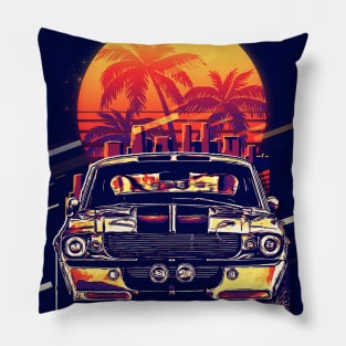 synthwave cars Pillow