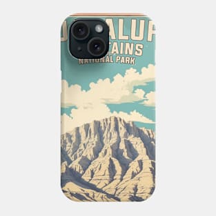 Guadalupe Mountains National Park Texas USA Vintage Travel Retro Phone Case