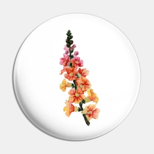 Hand Painted Flower Pin