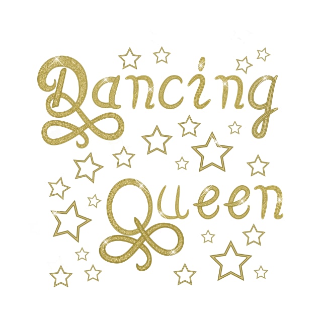 Dancing queen-Gold by ElleNico Art & Design