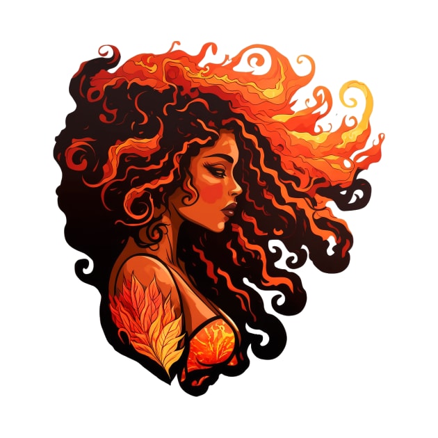 Pele Hawaiian Goddess of Fire and Lava Illustration Mythology by peachycrossing