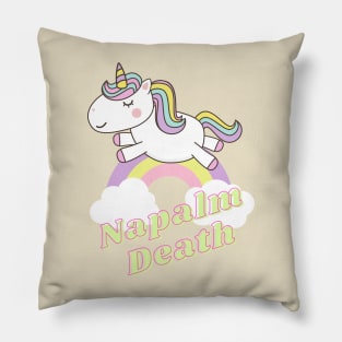 napalm death ll unicorn Pillow