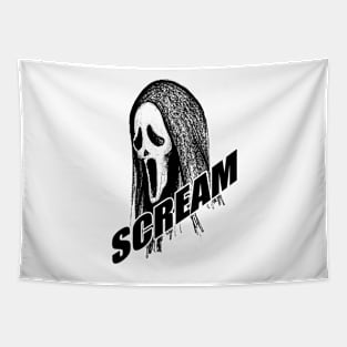 Scream VI  (Scream 6)  scary horror movie graphic design by ironpalette Tapestry