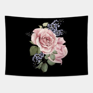 Centifolia Roses Garden Floral Design Pink Cut Flowers Hand-painted  Flower Tapestry