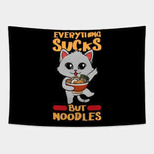Everything Sucks But Noodles Tapestry