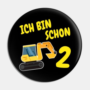 Bagger Kinder 2. Geburtstag Kindergeburtstag Pin