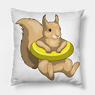 Squirrel Swimming Swim ring Pillow