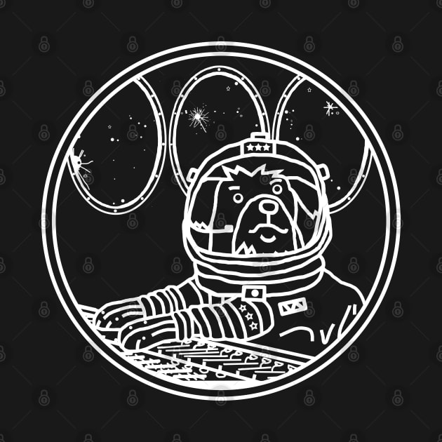 Space Dog Astronaut in Sci Fi Spaceship by ellenhenryart