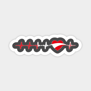 Austrian heartbeat flag heart Magnet