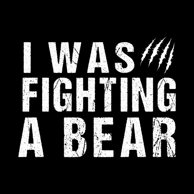 I was fighting a bear, Funny Injury Get Well Gift by MetalHoneyDesigns
