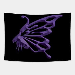 Wolf and butterfly 3d super soft blend drawing cute cool colorful Tapestry