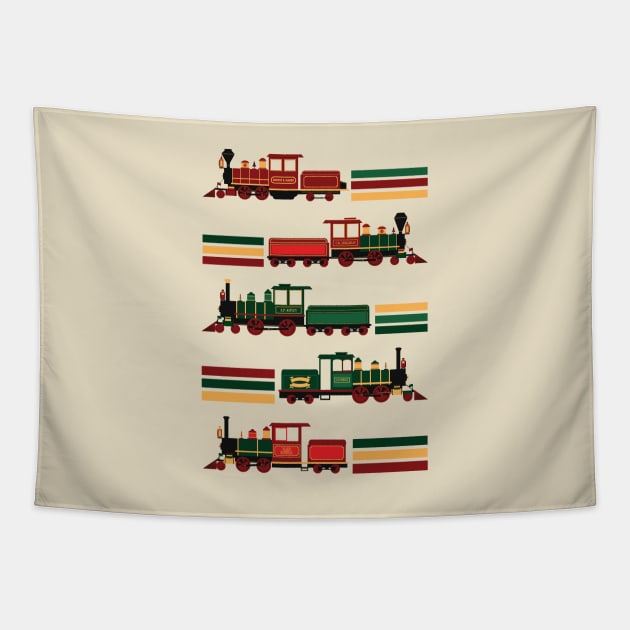 Magic Trains Tapestry by Lunamis