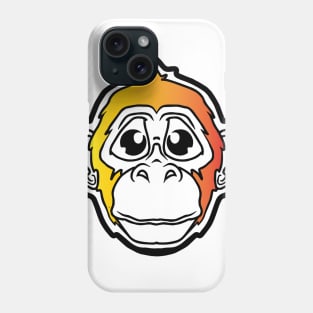 Sad Monkey (Orange Gradient) Phone Case