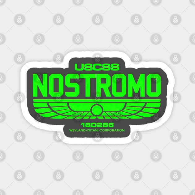 WeyLand -Yutani Nostromo green logo Magnet by obstinator