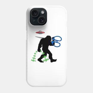 Bigfoot Scissors & Alien Paper Doll Chain Craft Phone Case