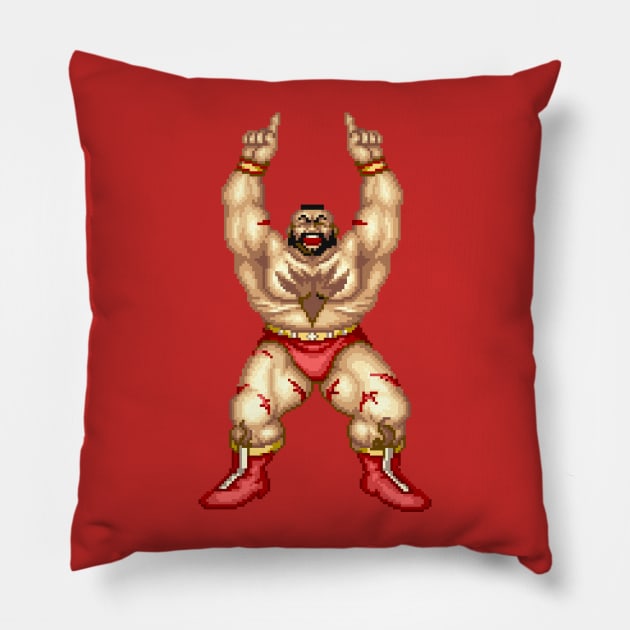 Red Cyclone Pillow by winsarcade