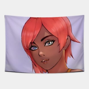 Pink Hair Anime Girl Tapestry