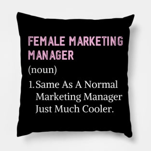 Assistant marketing manager woman female marketing manager Pillow