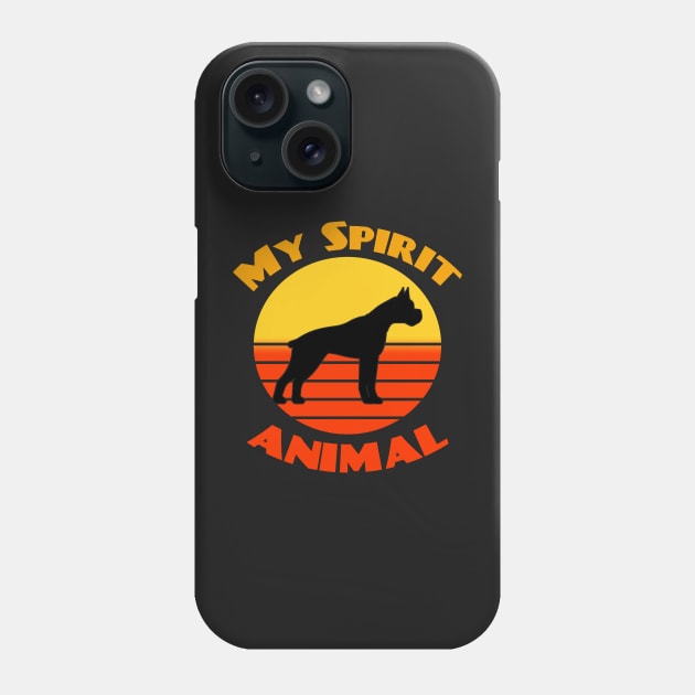 Boxer Dog My Spirit Animal Dog puppy Lover Cute Sunser Retro Funny Phone Case by Meteor77