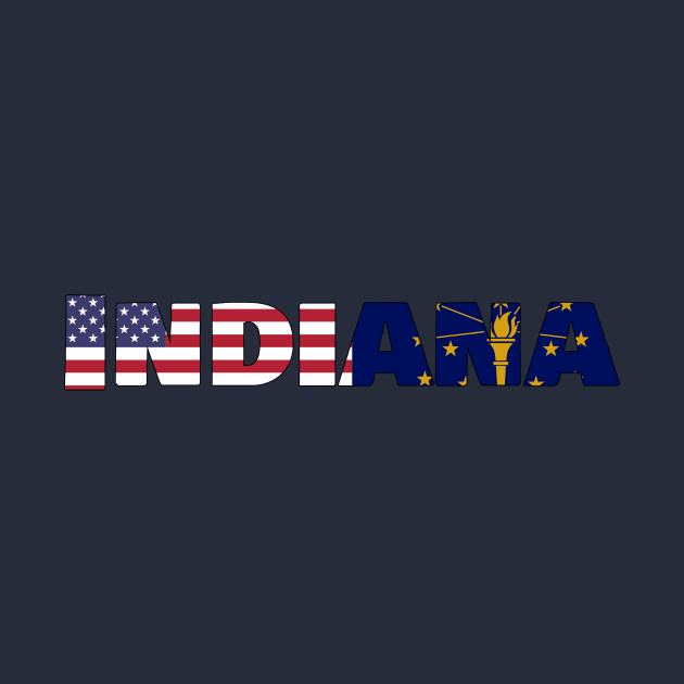 Indiana State Flag/American Flag Logo by ElevenGraphics