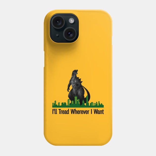 Don't Tread On Me Flag Funny Monster Phone Case by Mr.PopArts