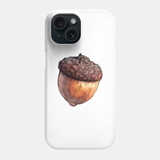 Watercolor Acorn Phone Case