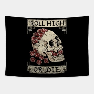 Roll High or Die (Skull and Die) Tapestry