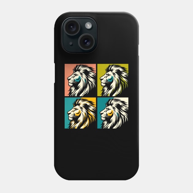 Bold Pop Art Lion Print - Add a Roaring Splash of Color to Your Space! Phone Case by PawPopArt