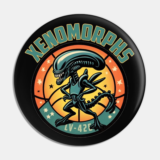 Xenomorphs B-Ball Pin by PopCultureShirts