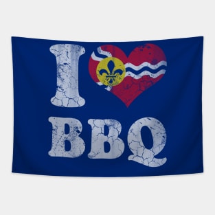 Love St Louis Missouri BBQ Barbecue Grilling Grill Tapestry