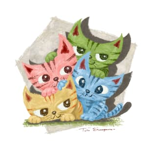 group of colorful cats T-Shirt