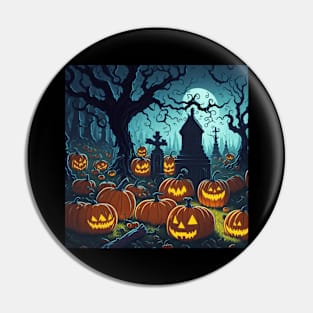 Pumpkin Cemetery Pin