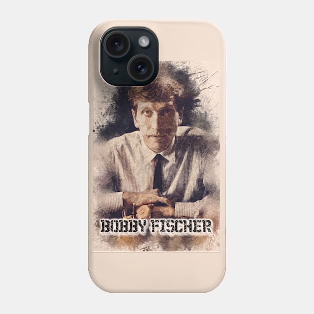 Bobby Fischer ✪ A TRIBUTE to The Legend ✪ Watercolor Portrait of a chess master Phone Case by Naumovski