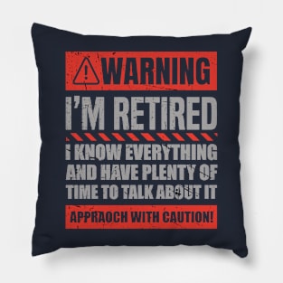 Retirement Design For Men Women Retiree Retired Retirement Pillow