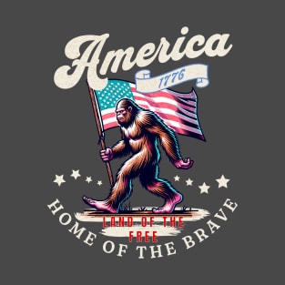 American Bigfoot - Land Of The Free T-Shirt